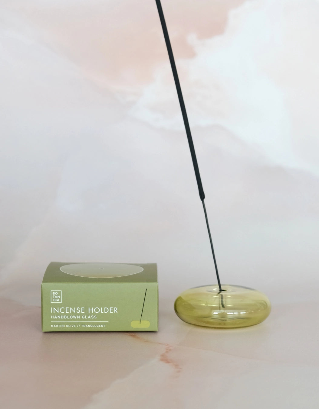 Glass Bubble Incense Burner - Translucent Green