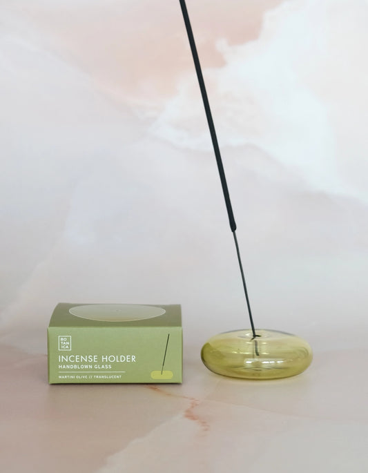 Glass Bubble Incense Burner - Translucent Green