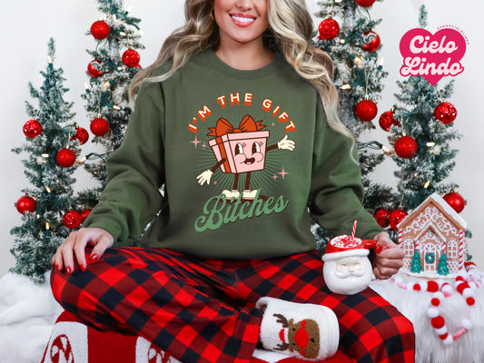 Christmas Crew Neck Sweatshirt - I Am The Gift