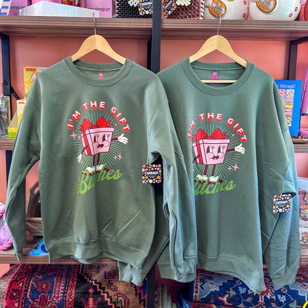 Christmas Crew Neck Sweatshirt - I Am The Gift