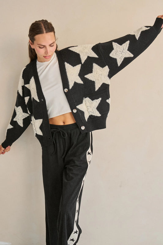 Textured Star Cardigan