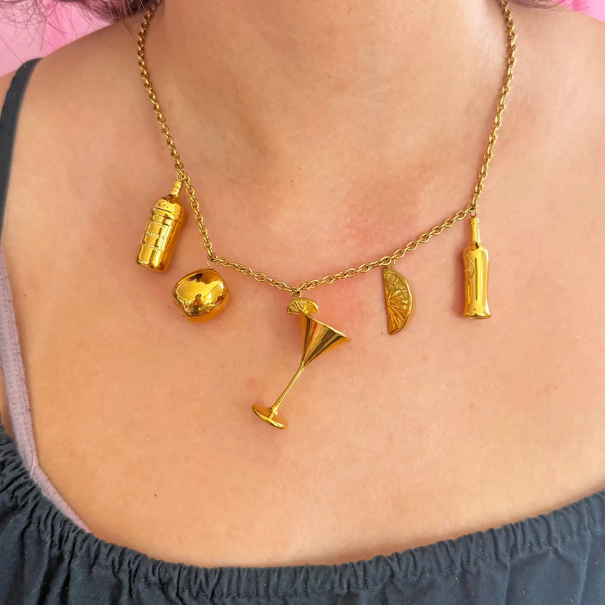 Martini Charm Necklace