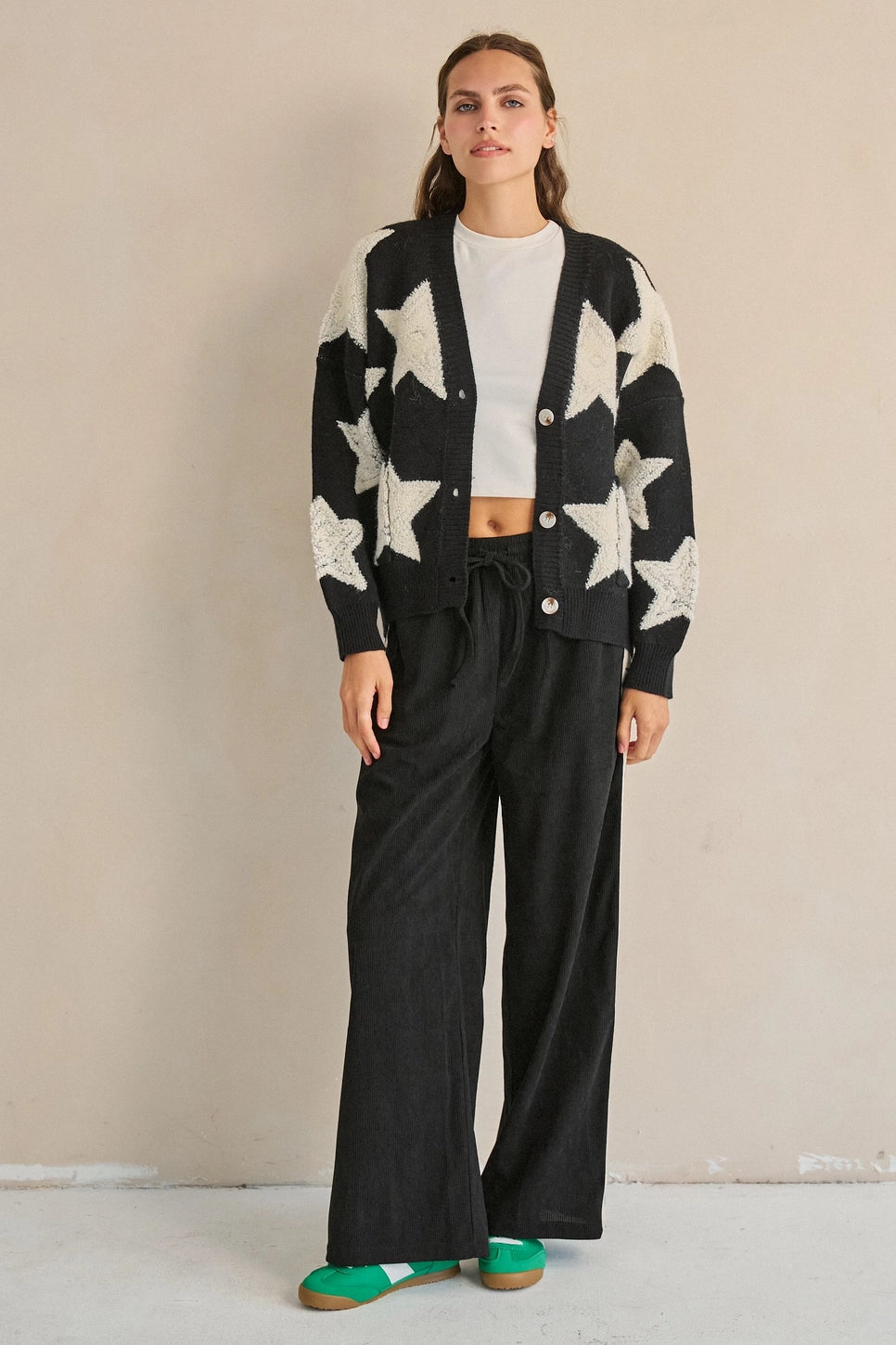 Textured Star Cardigan