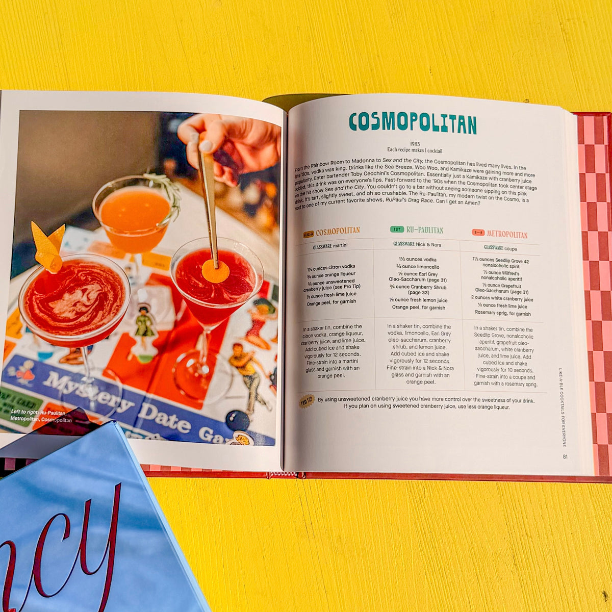 Three Cheers Cocktail Book.