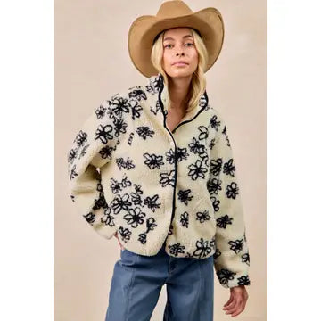 Floral Fleece Jacket