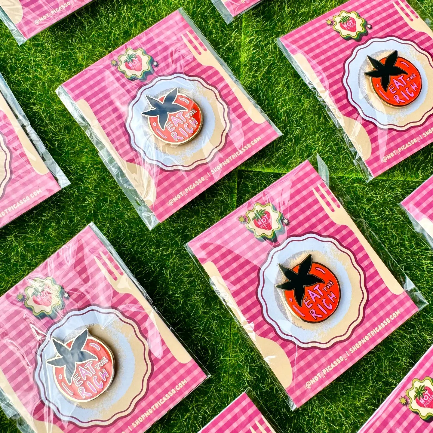 Eat The Rich Enamel Pin.