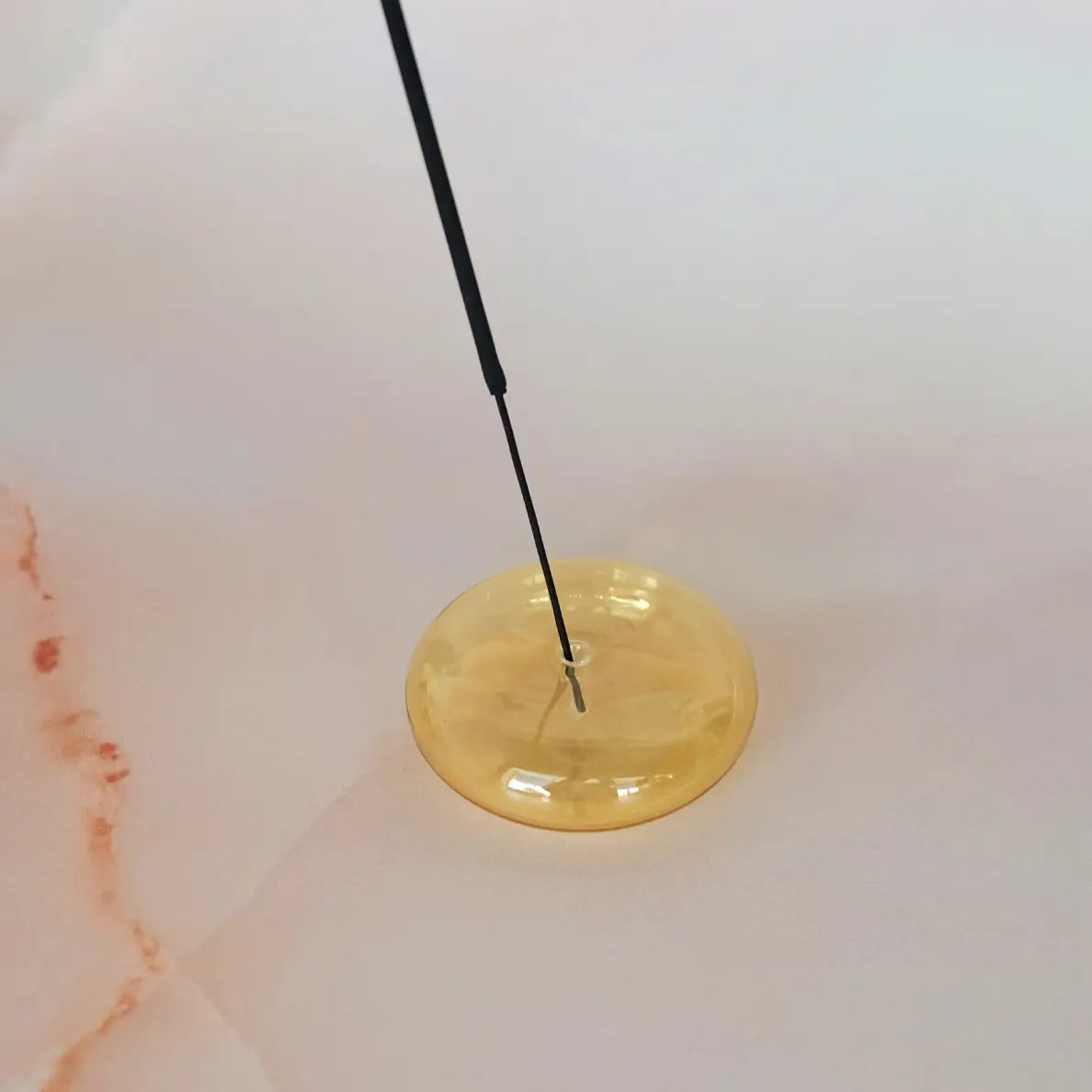 Glass Bubble Incense Burner - Translucent Yellow.