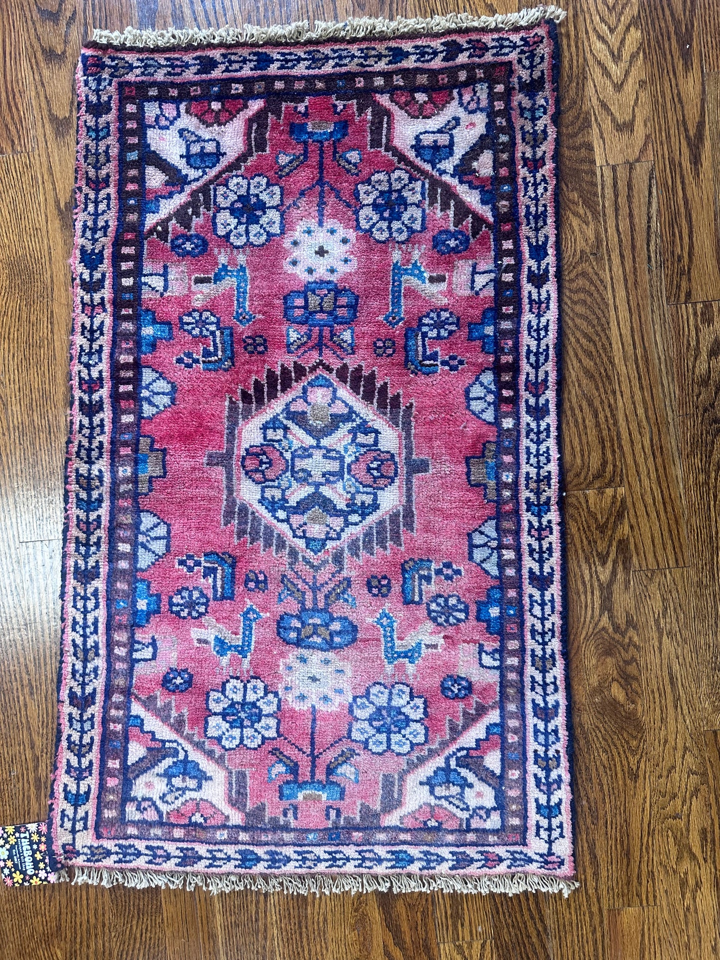 Vintage Wool Rug • 1.9ft x 2.10ft