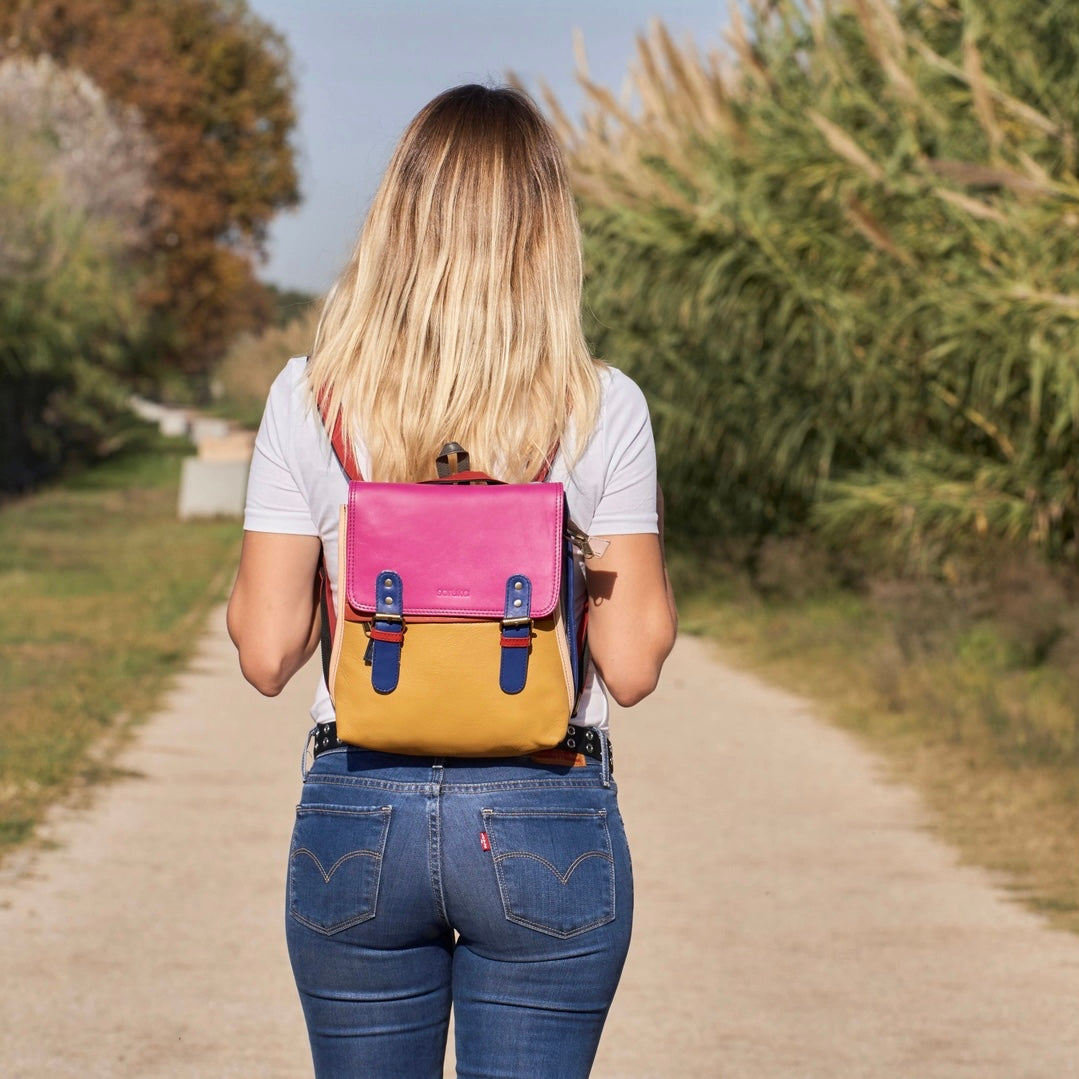 Recycled Leather · Handmade Backpack - The Lola