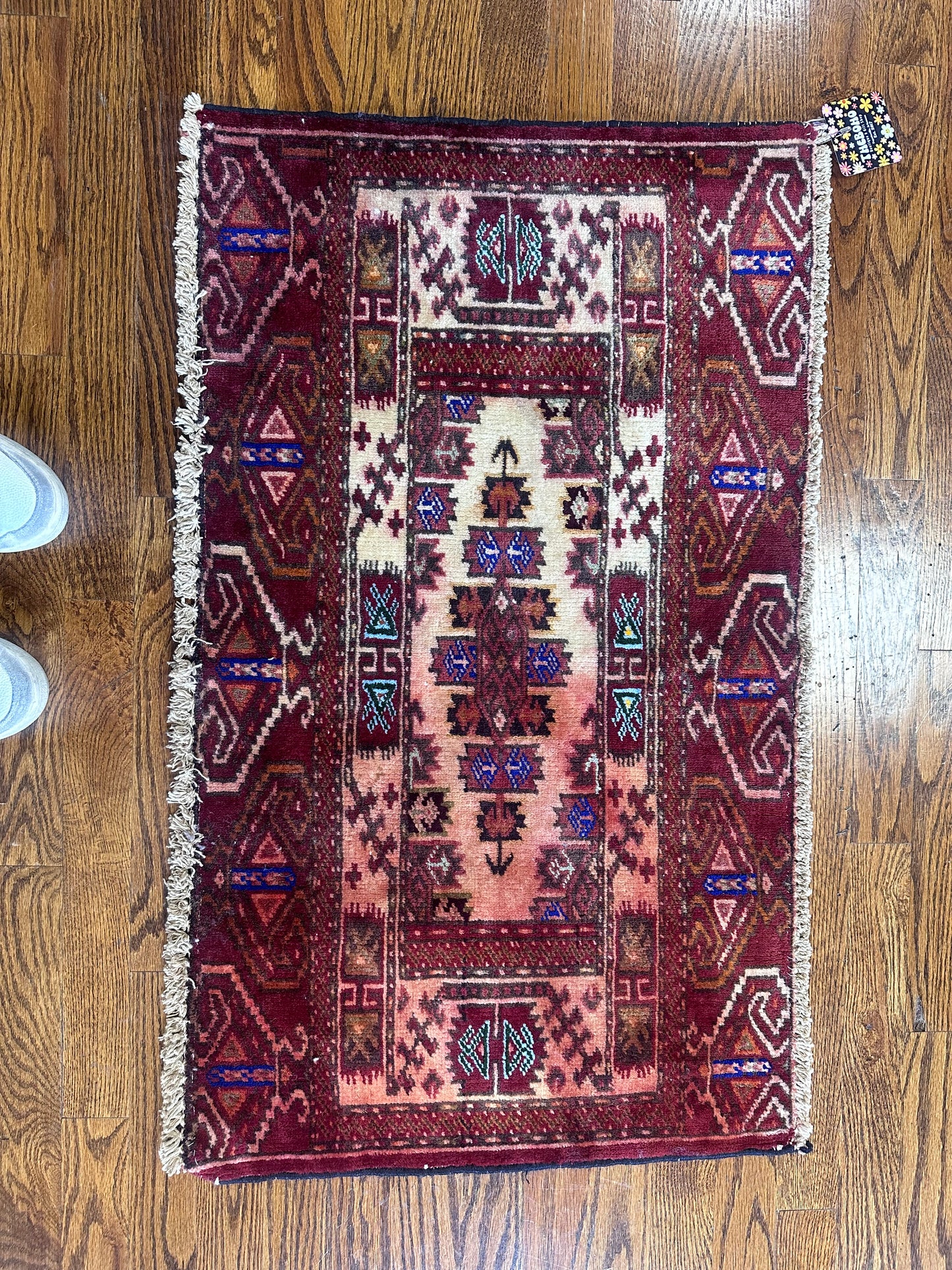 Vintage Wool Rug • 1.9ft x 3ft