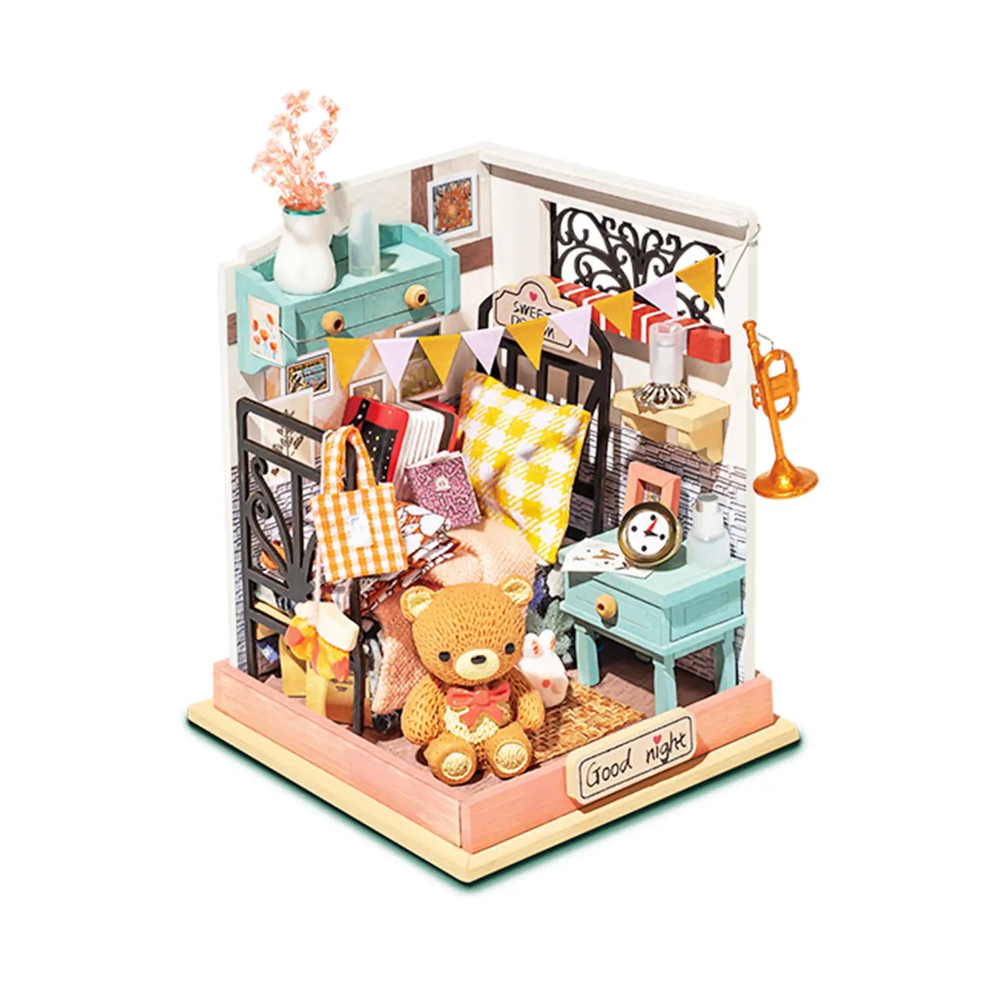 DIY Miniature House Kit: Sweetsreams Bedroom