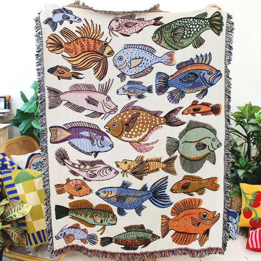 Go Fish Tapestry Blanket