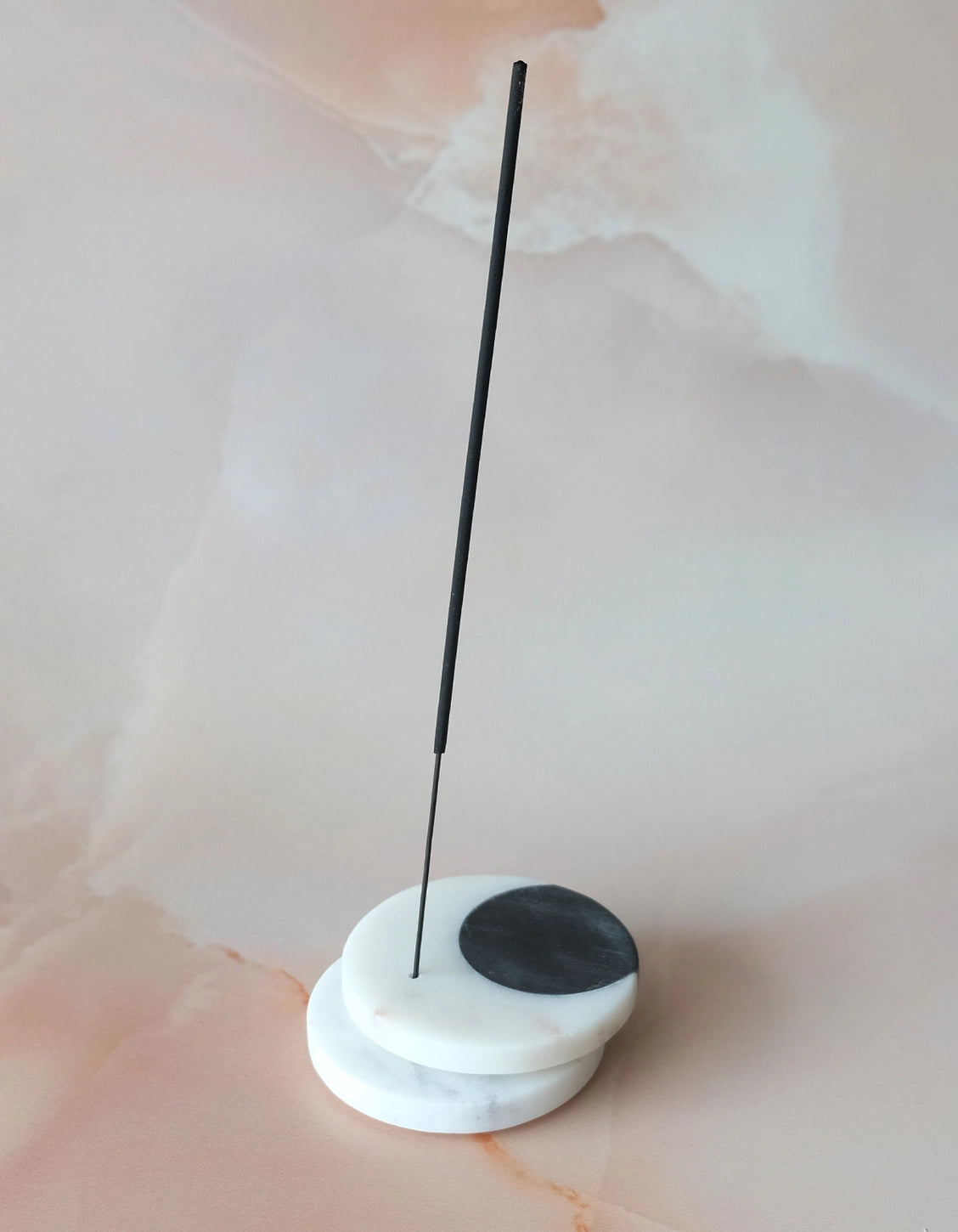 Crescent Moon Marble Incense Holder.
