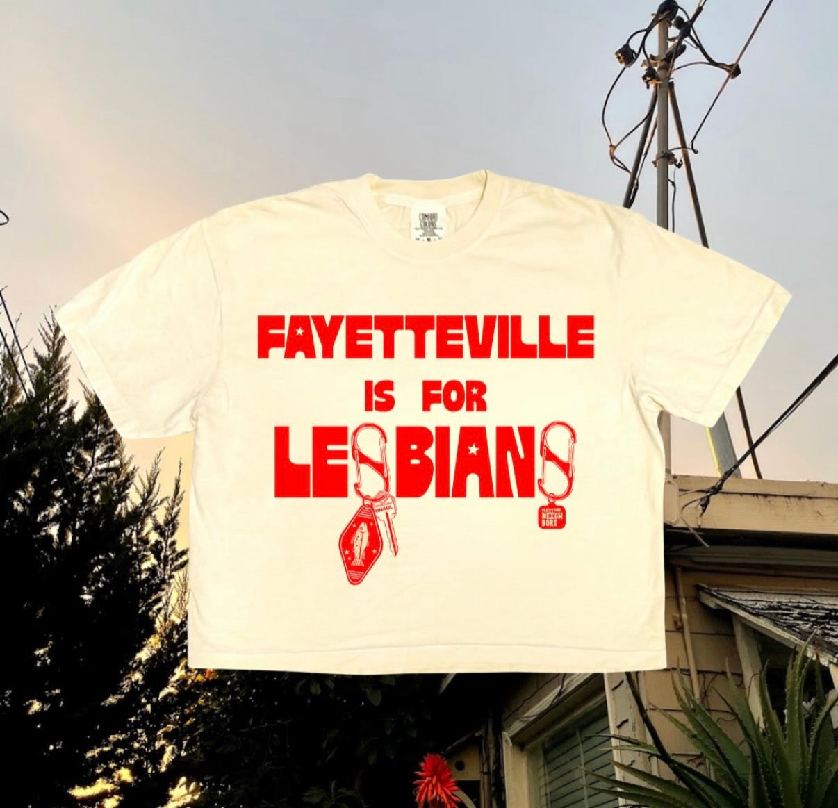 Fayetteville Is For Lesbians Tee By Pretty Good Neighbors