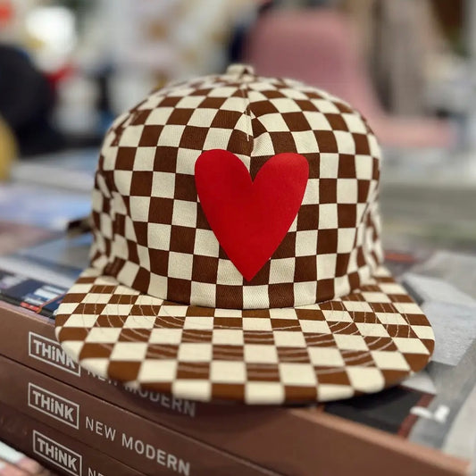 Checkered Heart Hat