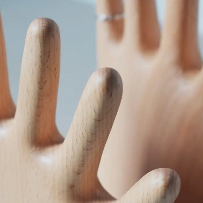 Wooden Hand Display - High 5