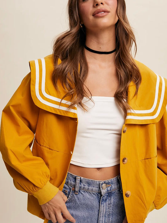 Yellow Sailors Collar Jacket