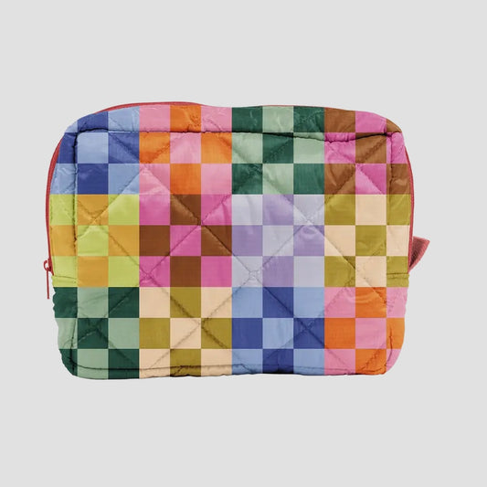 Checkered Puffy Checkered Pouch