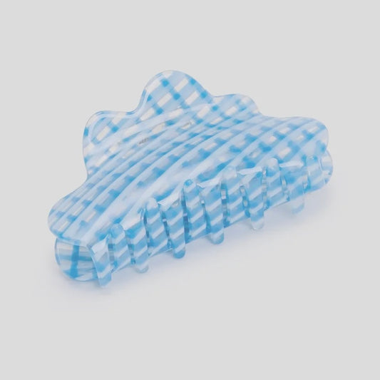 Baby Nimbus Claw Clip in Blue Lattice