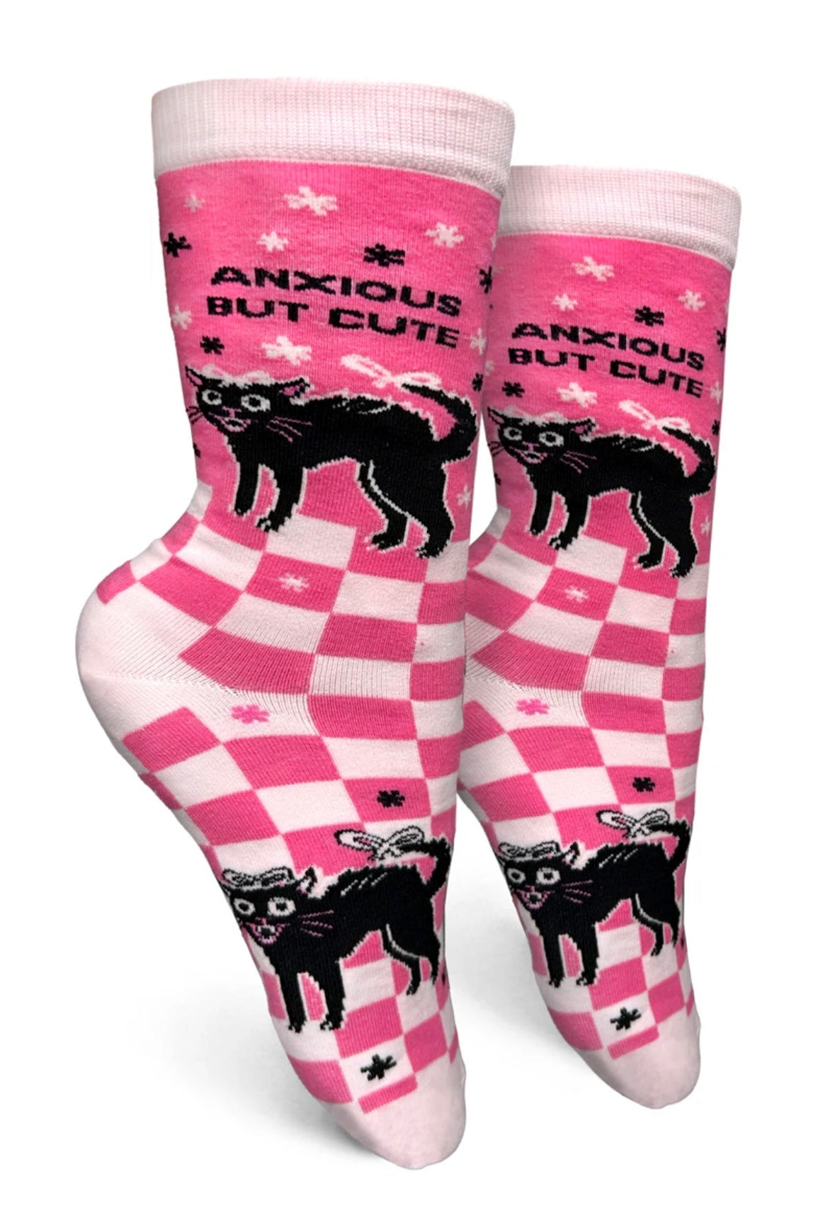 Anxious But Cute Cat Socks