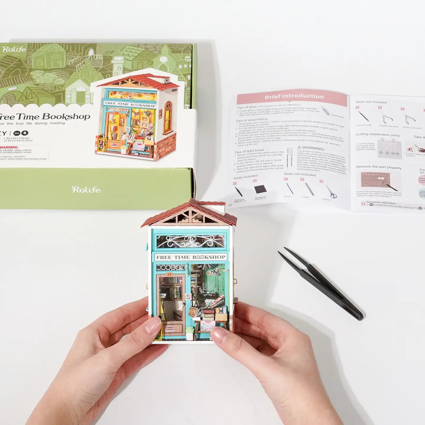 Diy Miniature House Kit: Free Time Bookshop