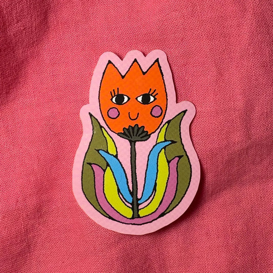 Silly Tulip Sticker