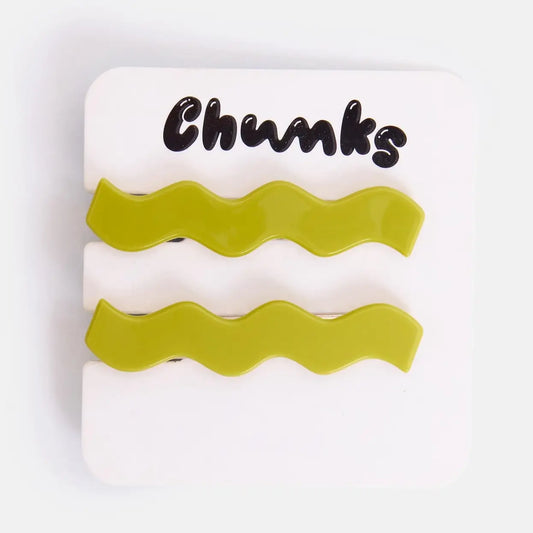 Allie Clips in Chartreuse