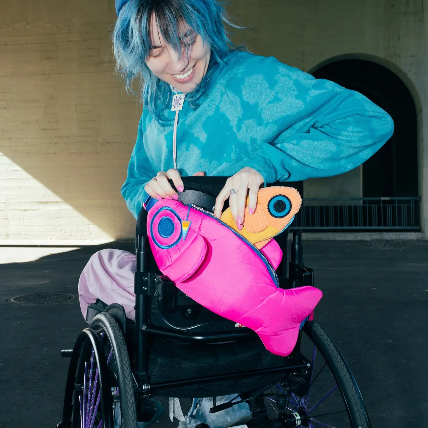 The Fish Bag - Sporty Pink by Curlworks