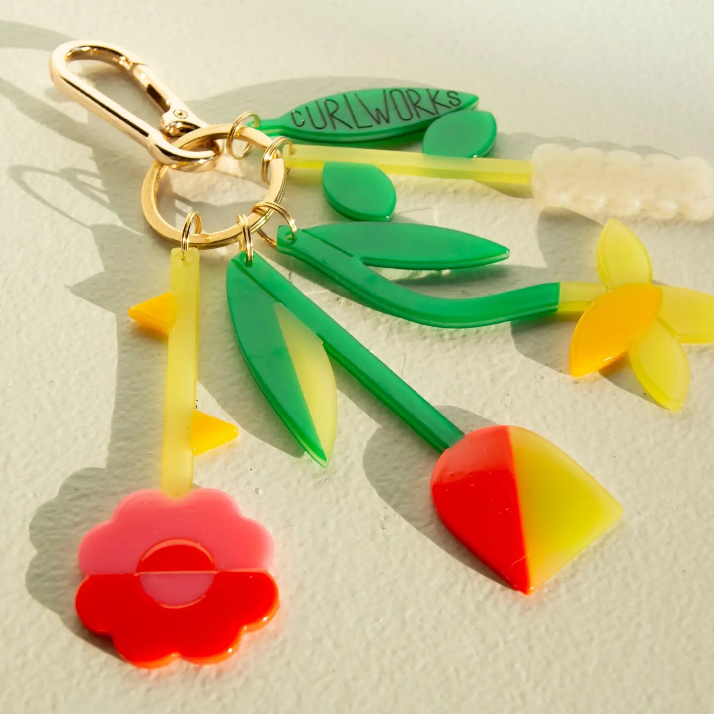 Fresh Flower Bouquet Bag Charm by Curlworks