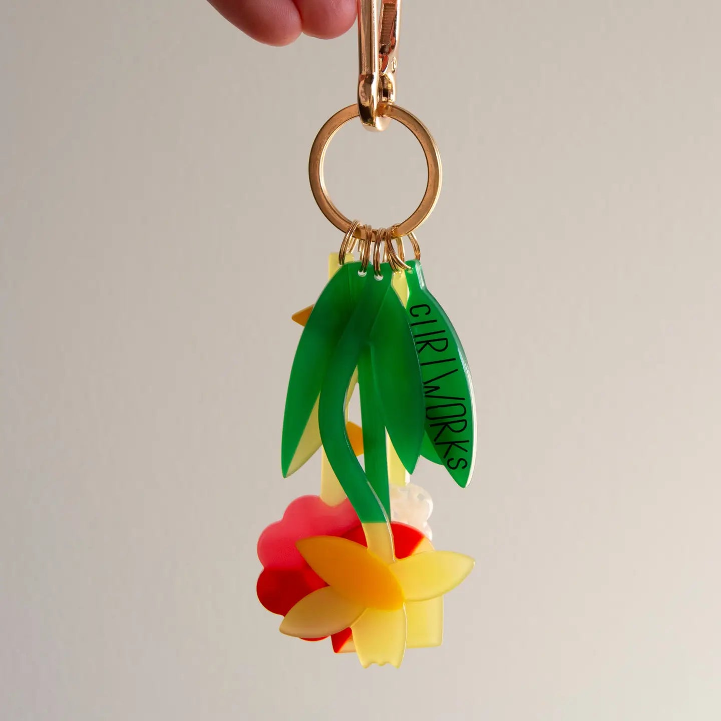 Fresh Flower Bouquet Bag Charm by Curlworks