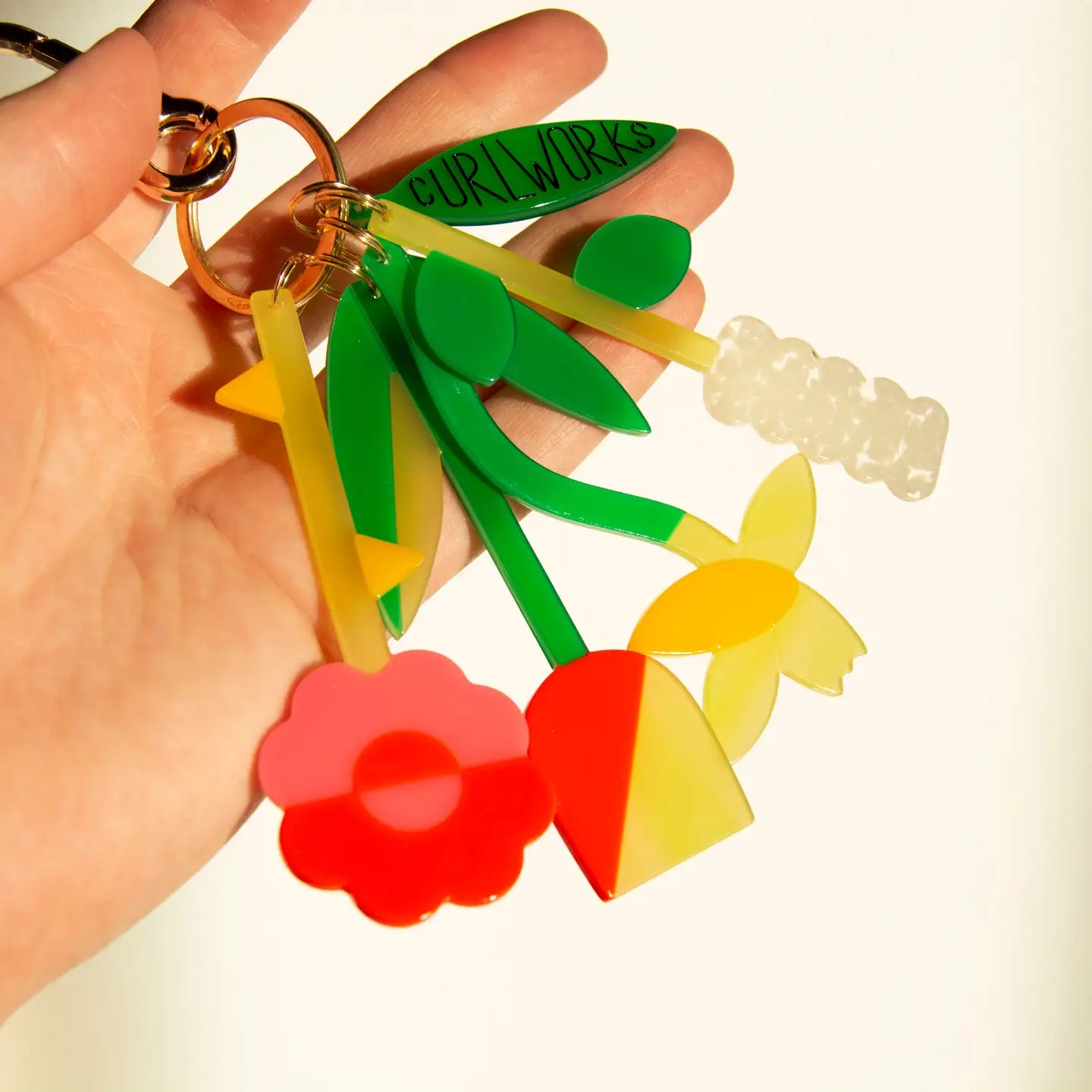 Fresh Flower Bouquet Bag Charm by Curlworks