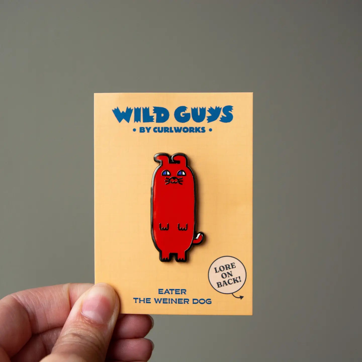 Eater the Weiner Dog - Wild Guys Enamel Pin