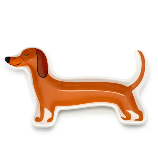 Dachshund Dog Ceramic Trinket & Jewelry Tray