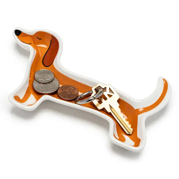 Dachshund Dog Ceramic Trinket & Jewelry Tray
