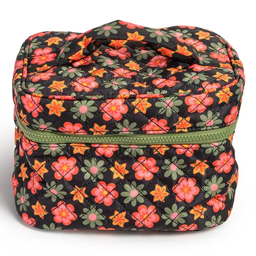 Quilted Makeup Bag - Floral Print