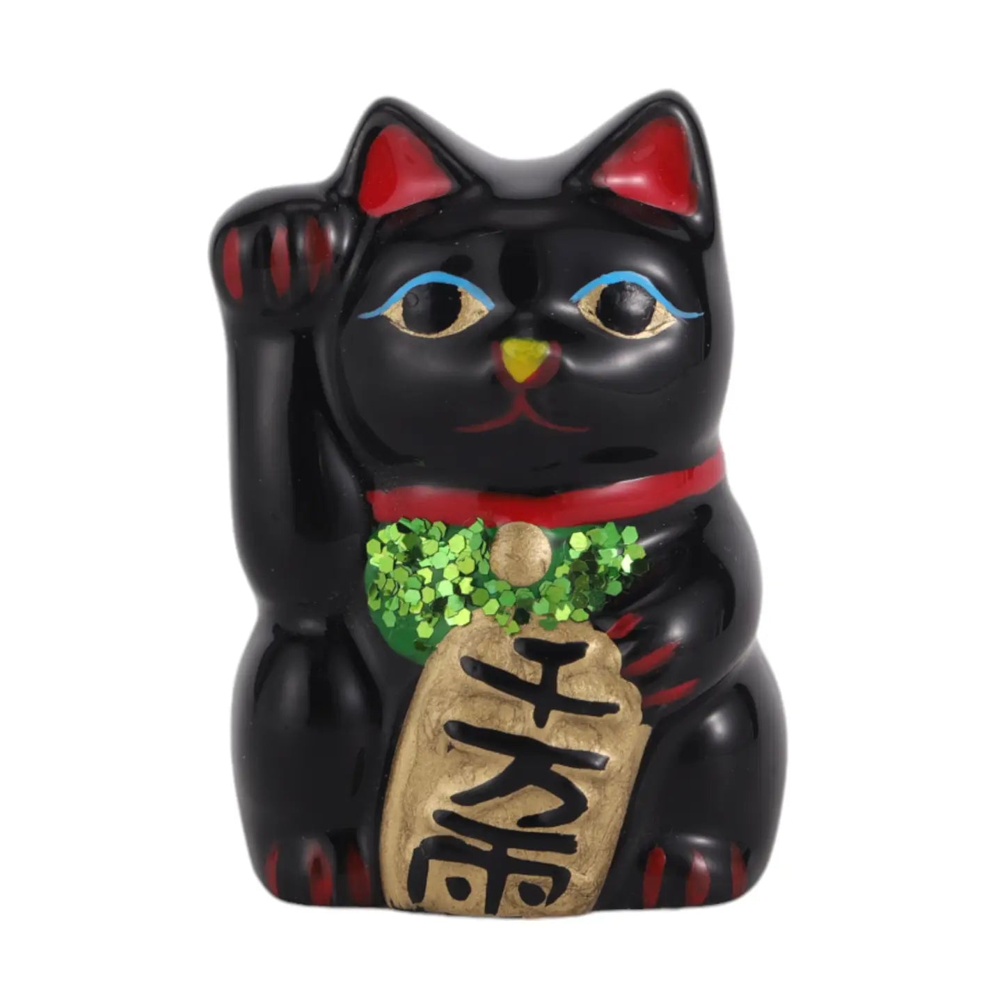 Mini Lucky Cat Figurine - Black