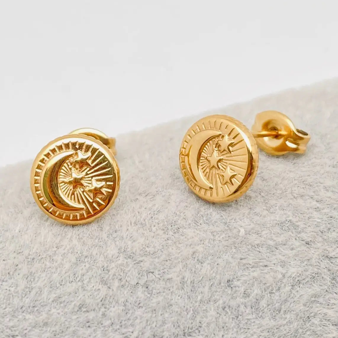 Moon & Star Studs