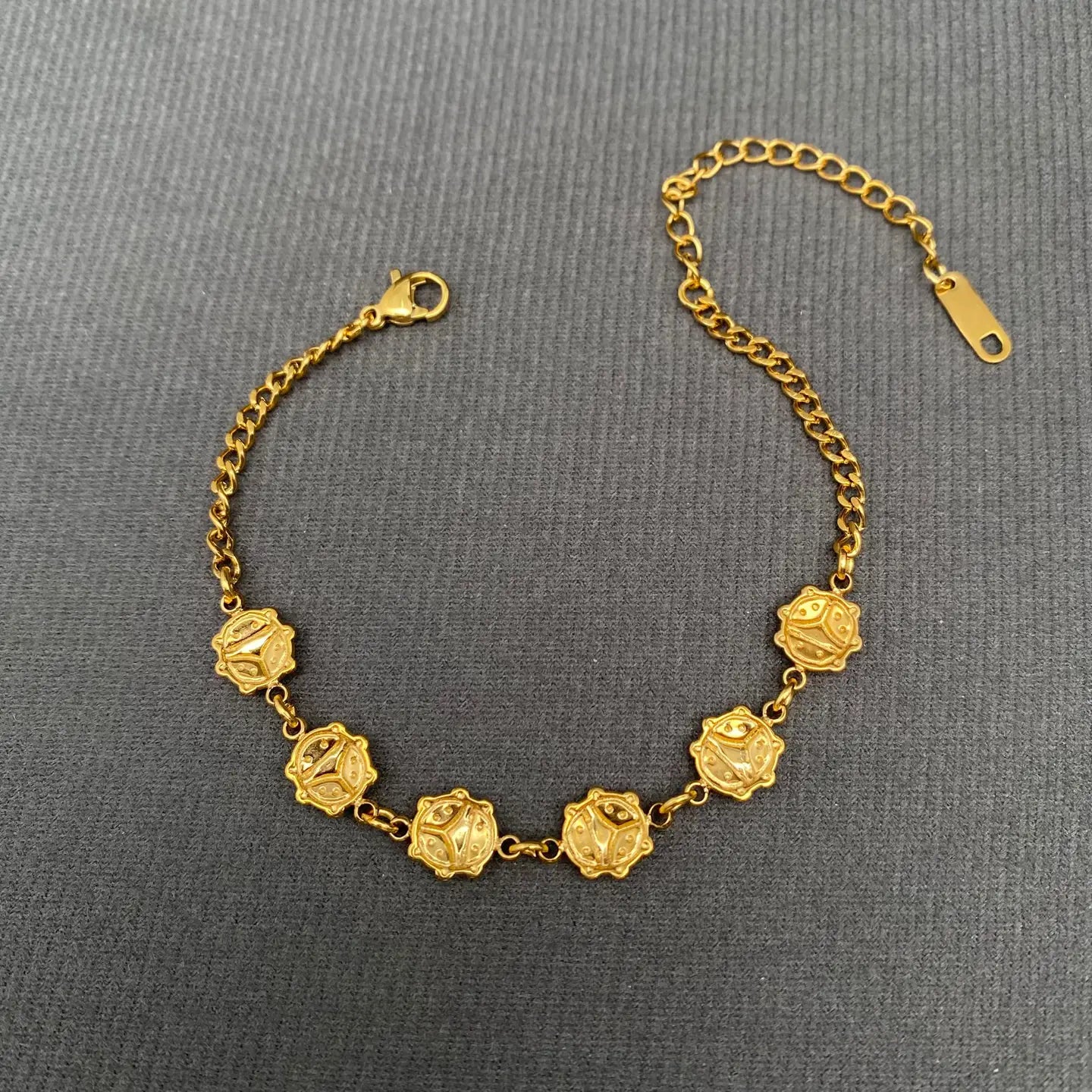 Enamel Lady Bug Bracelet