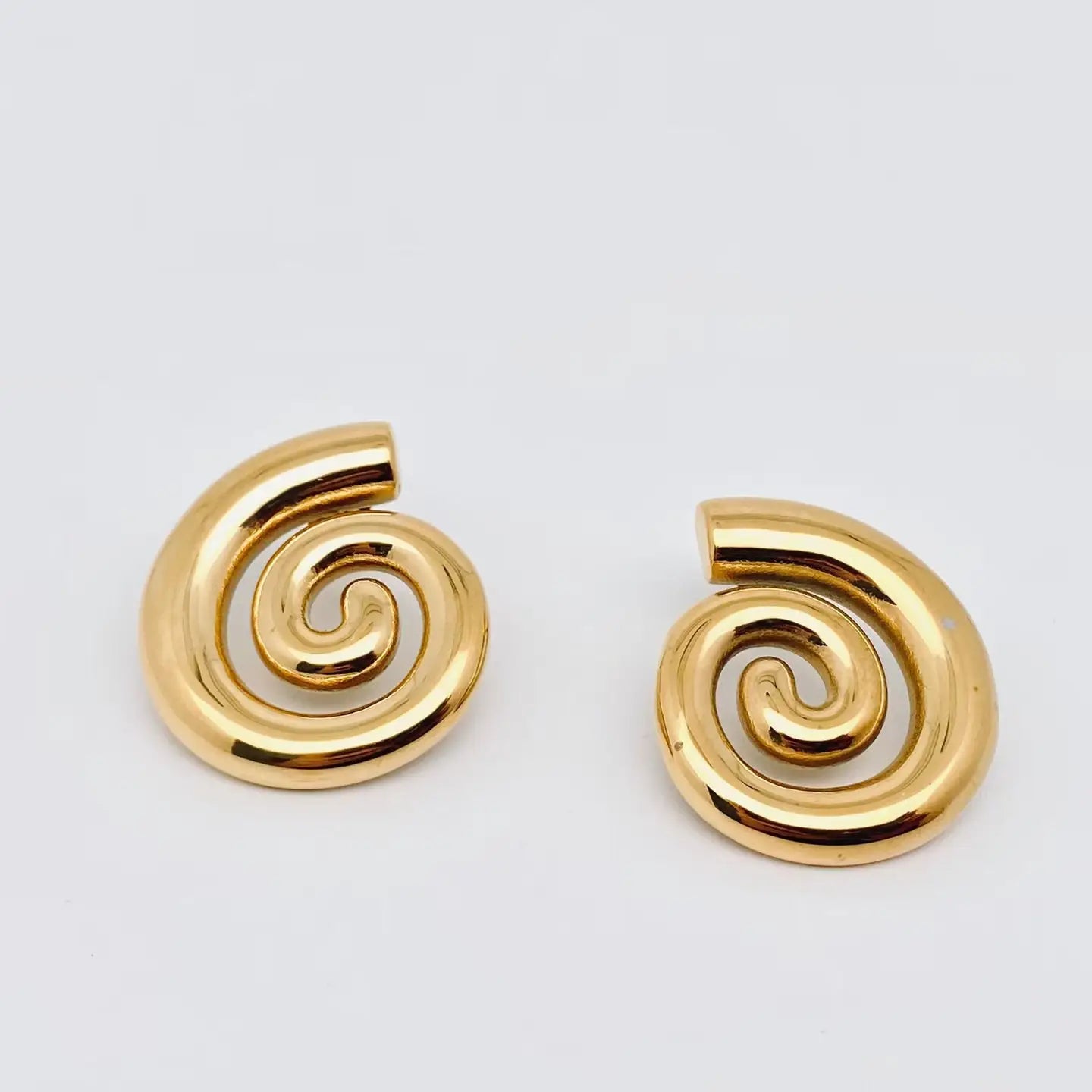 Swirly Gold Studs