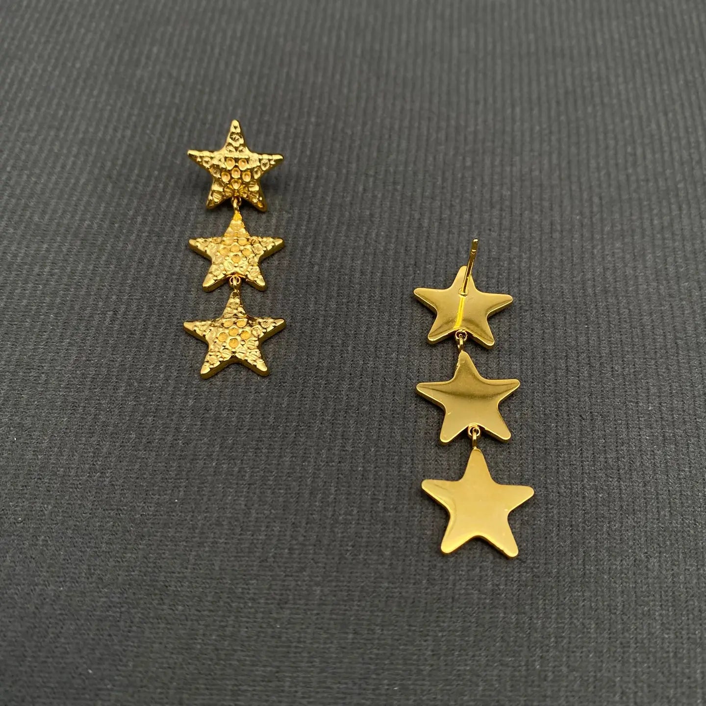 Hammered Star Earrings