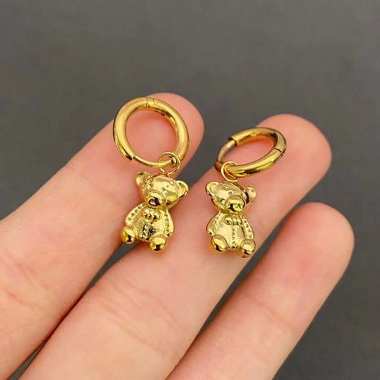 Teddy Bear Huggie Earrings