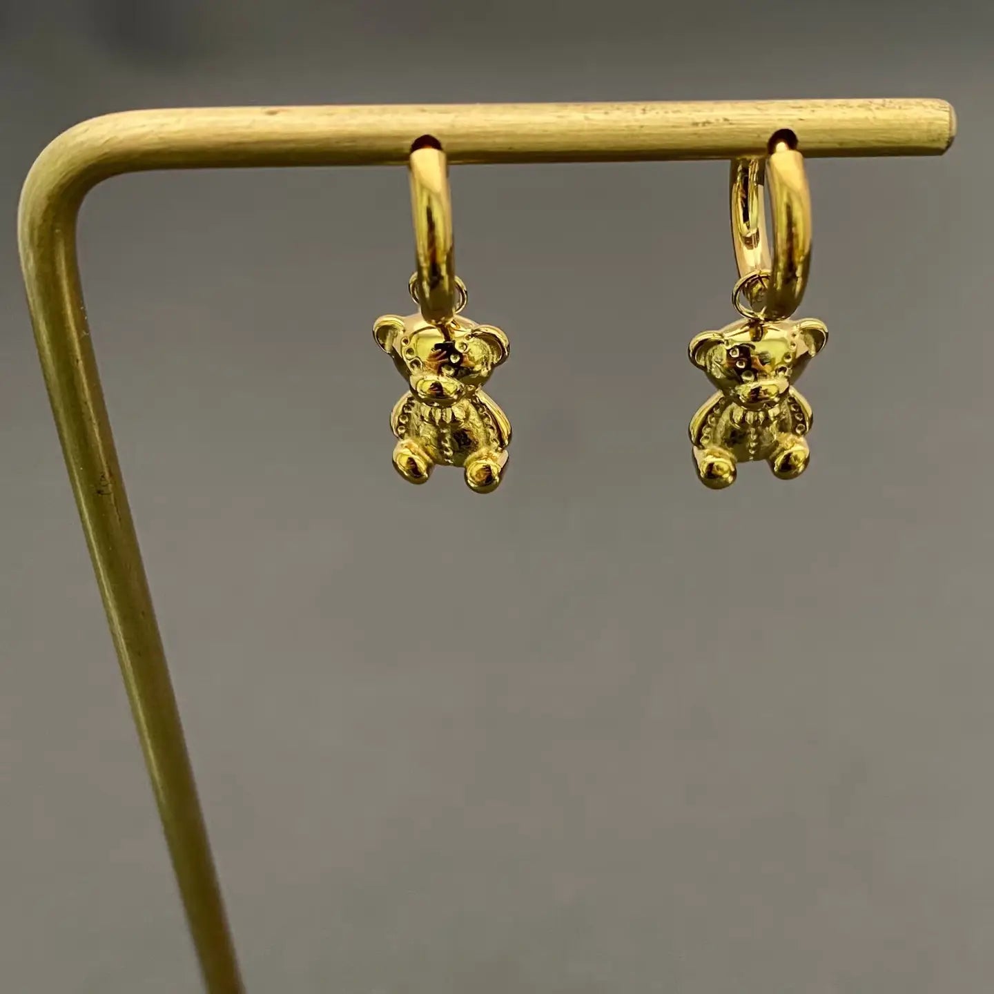 Teddy Bear Huggie Earrings