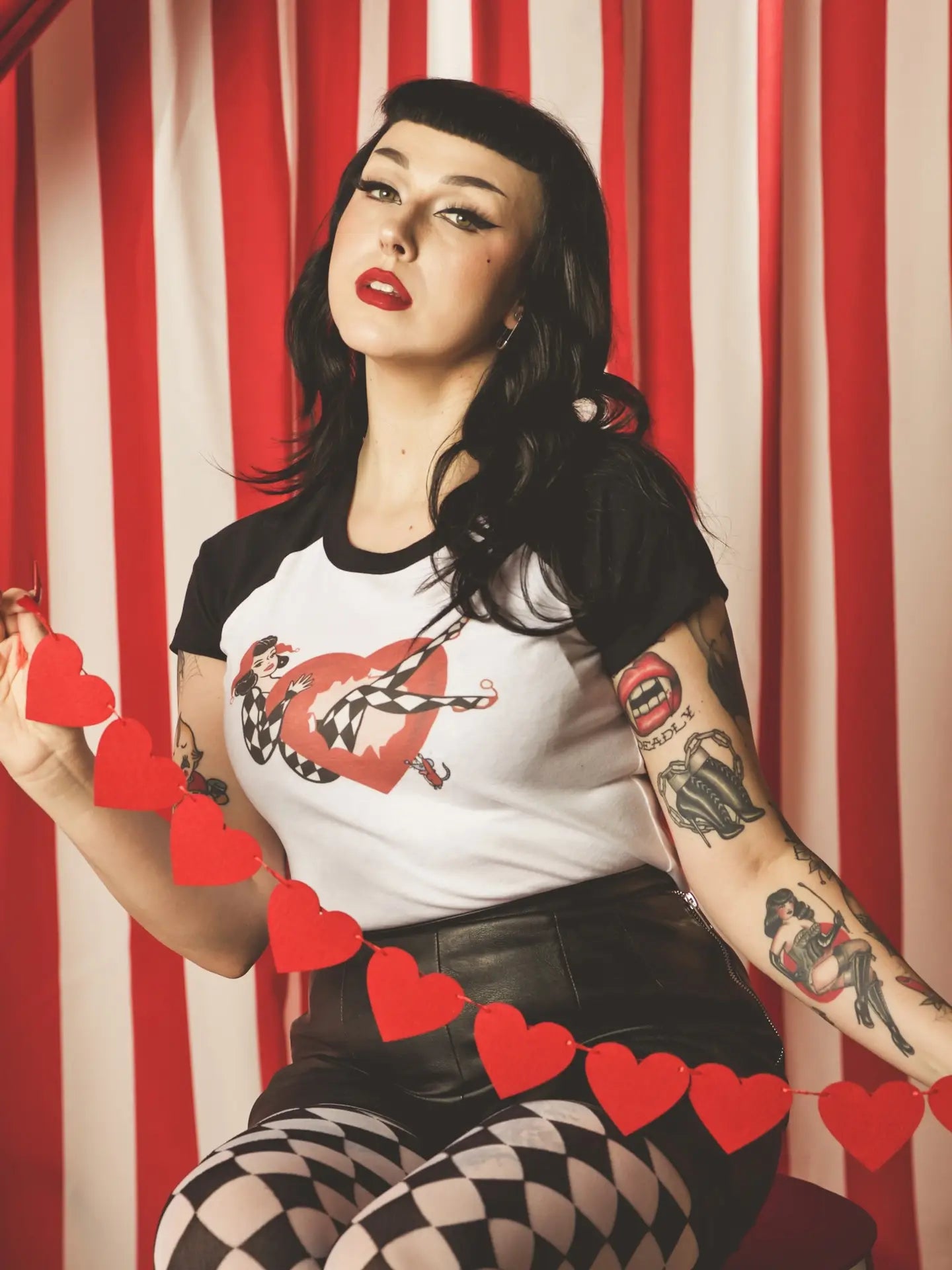 Cheeky Little Joker Short Raglan Cropped Baby Tee By Mischief Made