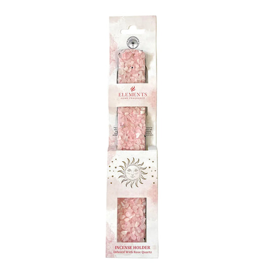 Rose Quartz Crystal Wooden Incense Burner