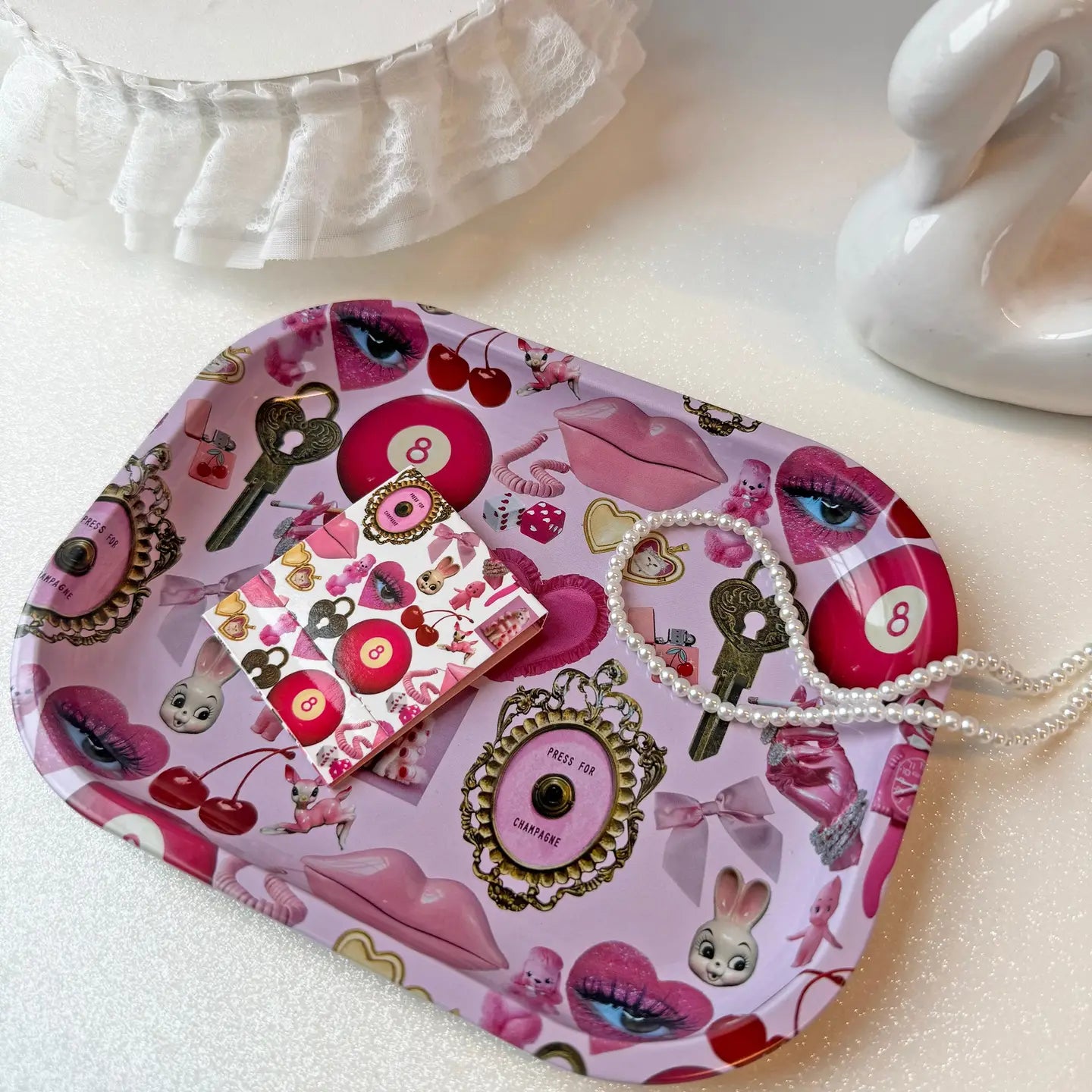 Pink Things Trinket Tray