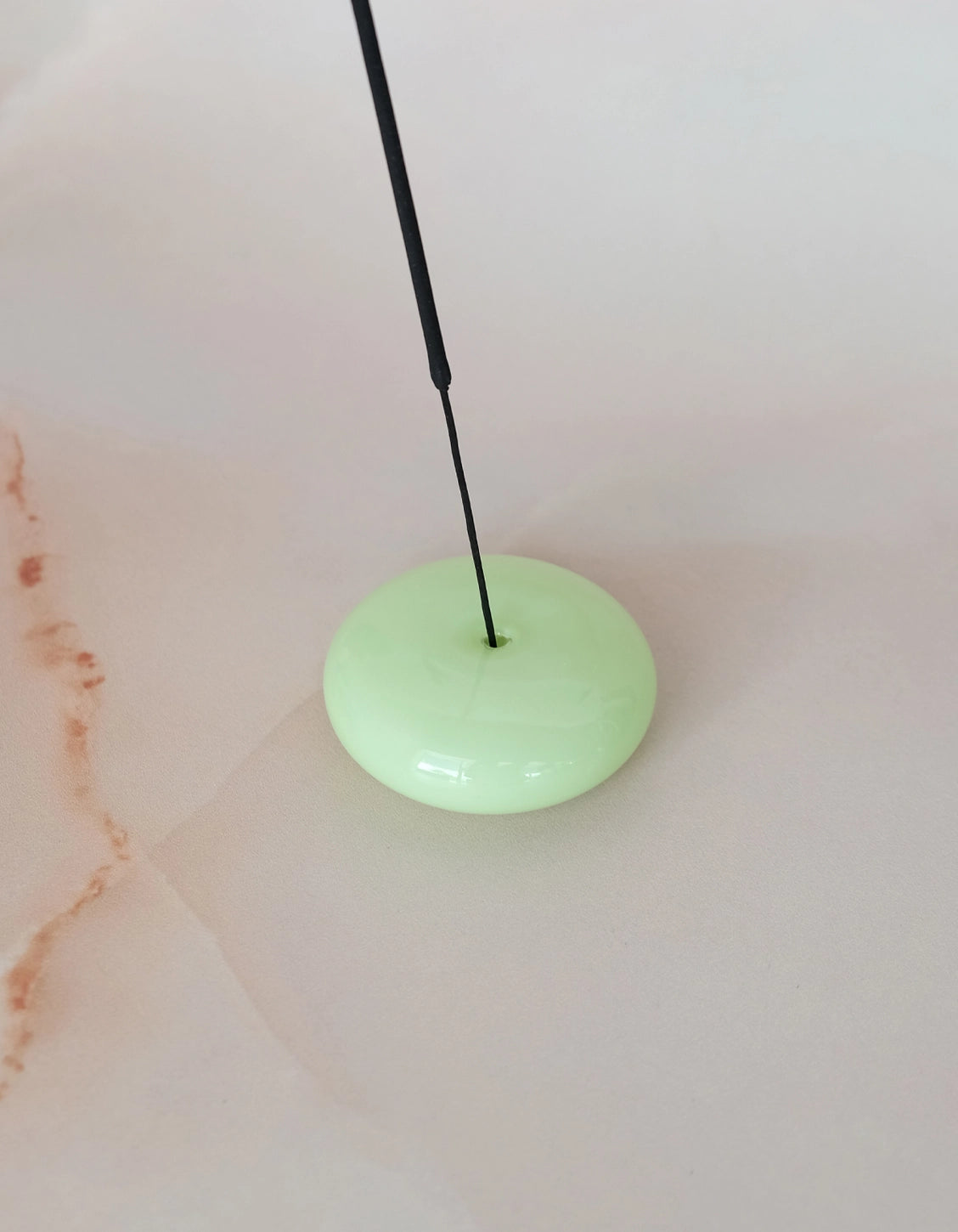 Glass Bubble Incense Burner - Opaque Green.