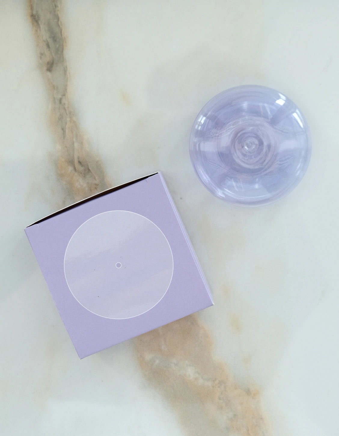 Glass Bubble Incense Burner - Translucent Purple.