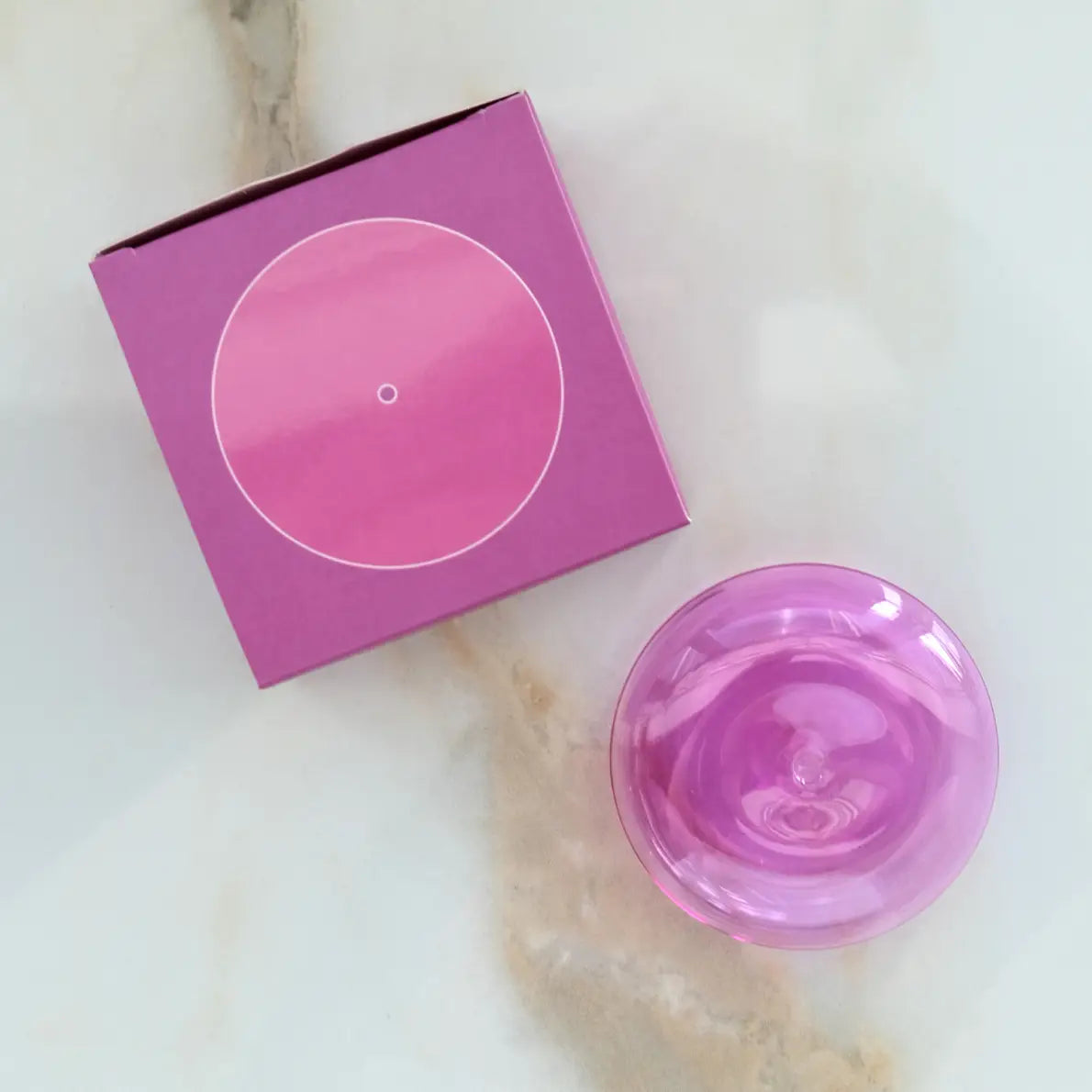 Glass Bubble Incense Burner - Translucent Pink.