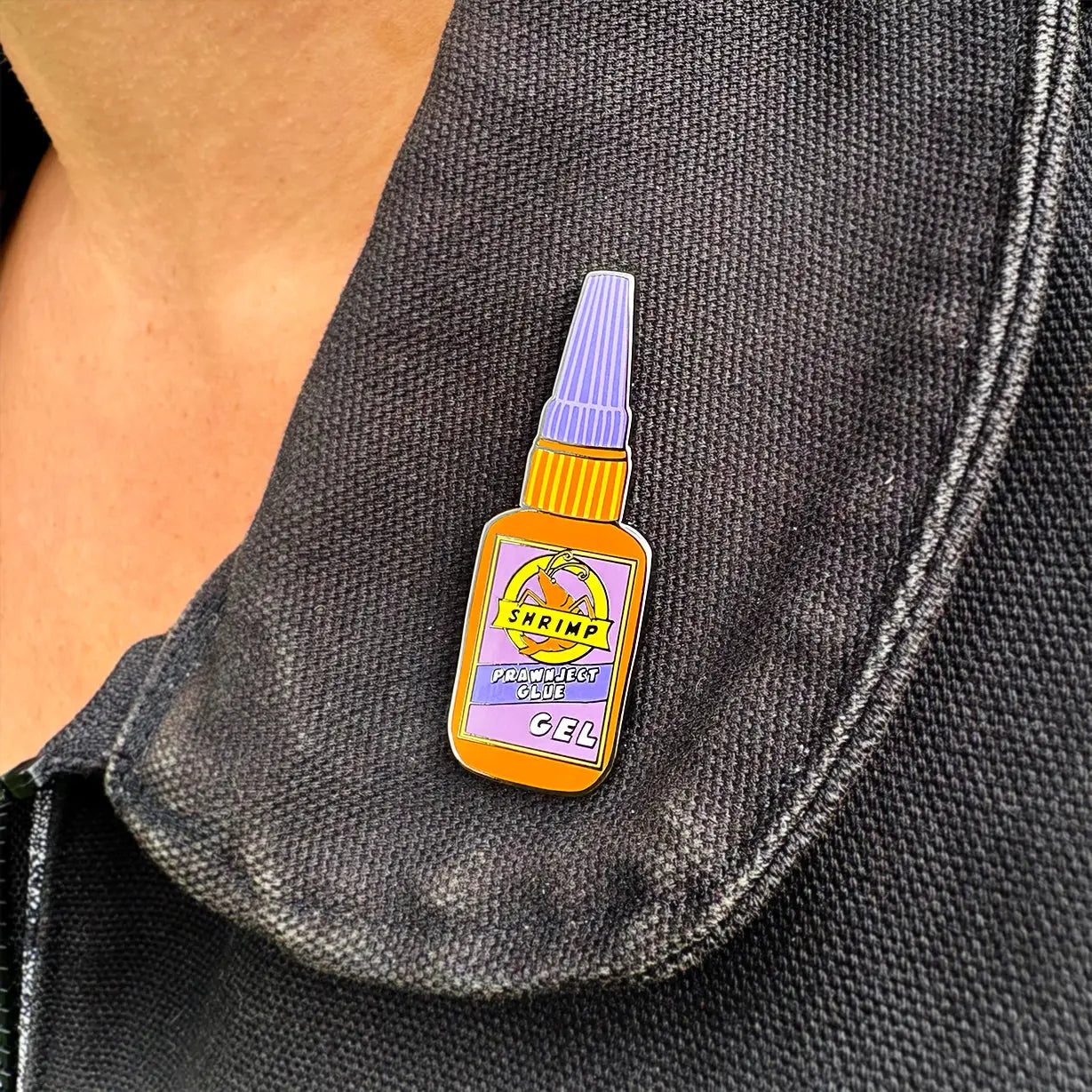 Prawnject Glue Enamel Pin (Tamiko X Tpf).