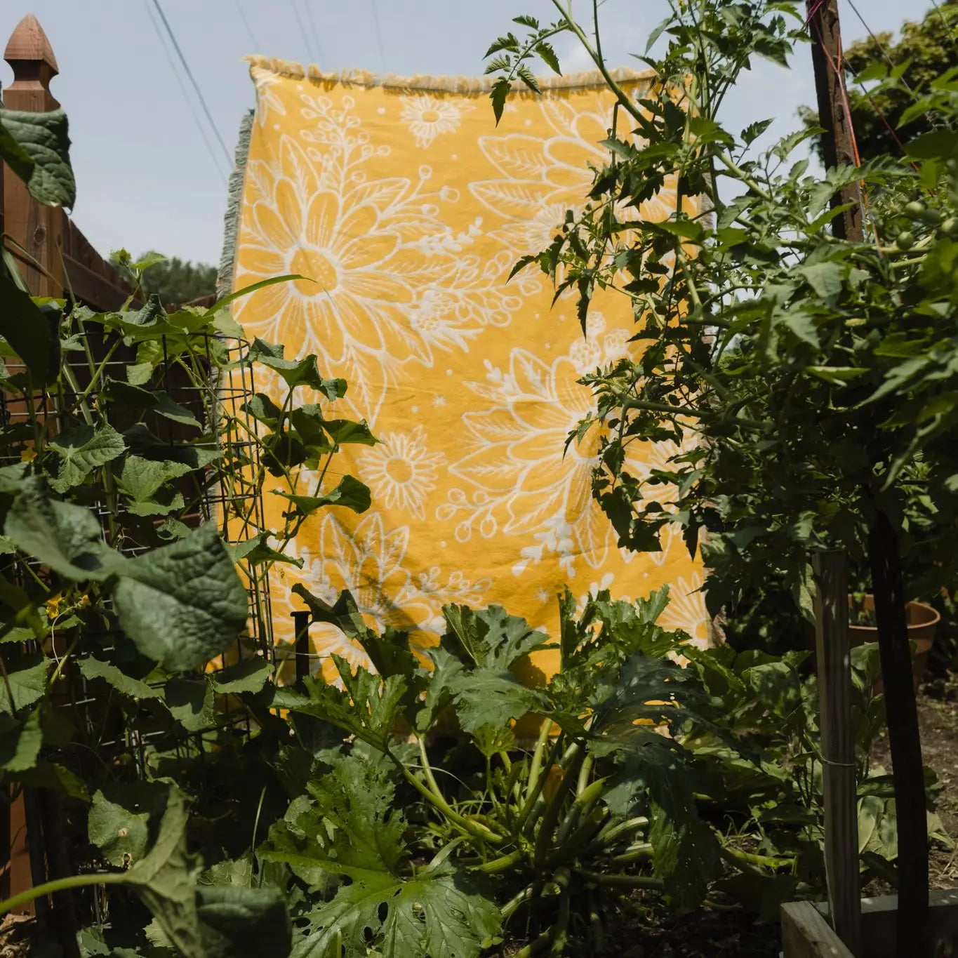 Yellow Lousia Woven Blanket